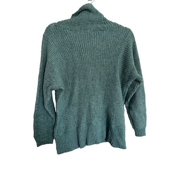 American Eagle Torquoise Chunky Knit High Turtle Neck Fit Sweater Size XS - Picture 6 of 6